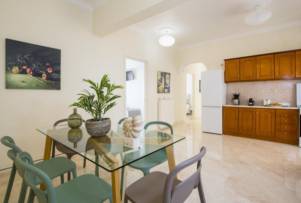 Center Manolia Dream 3 Bedroom Apartment 100M Away From The Beach Chania  ภายนอก รูปภาพ